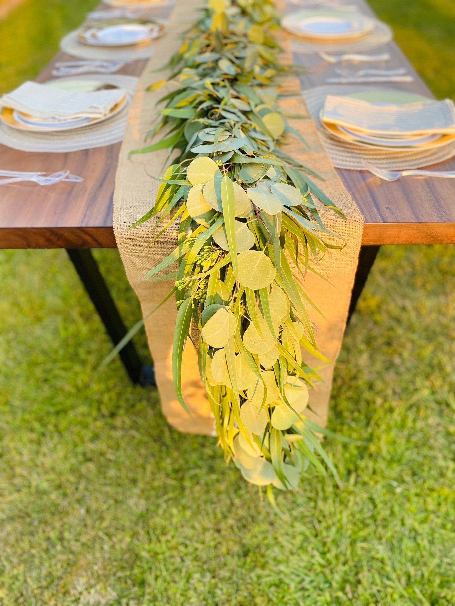 Fresh Willow and Silver Dollar Eucalyptus Garland perfect for wedding centerpiece mantel chimney Christmas housewarming gift Winter New year