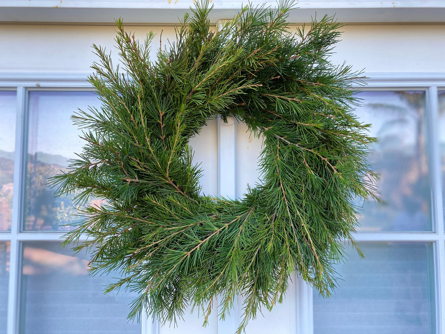 Fresh green pine wreath, fall wreath for front door, decor, Christmas, New year, Birthday, Winter, Housewarming, mantel, Arrangment