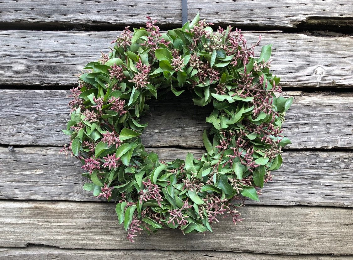 Fresh Sumac greenery Spring, summer wreath for home front door decor decor for Christmas, New year, Birthday, Housewarming, Winter