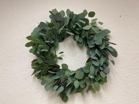 FRESH Silver Dollar fall/winter/autumn Wreath for Front Door Decor Christmas, Winter, New year, Birthday, Housewarming