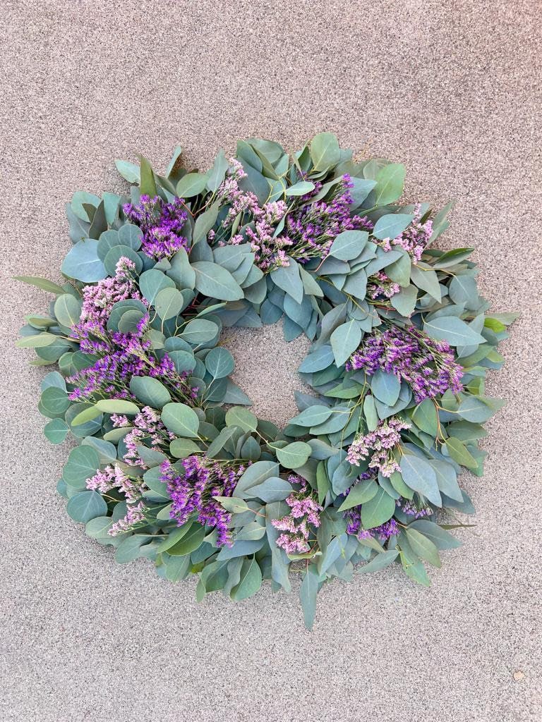 Real Fresh Silver Dollar, Pink and Purple Misty Wreath for Front Door, Decor. , Wedding, Home Decor, Birthday gift, Winter, New year.