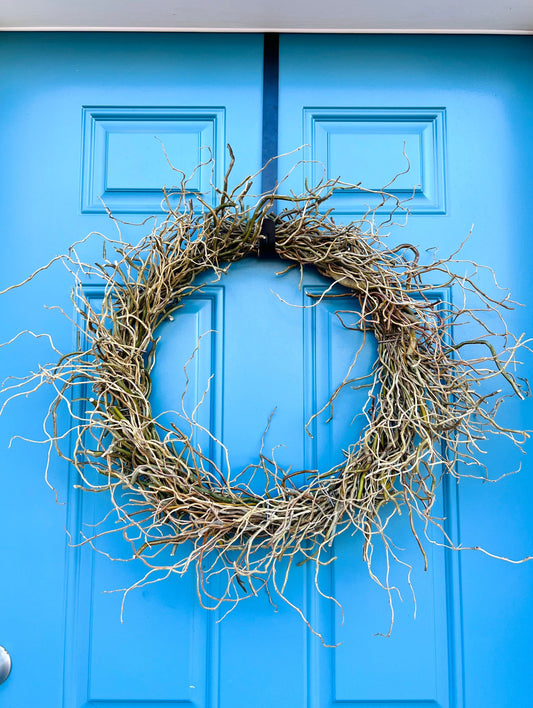 Fresh Curly Willow Wreath, Front Door Decor, Long Lasting, House Decorations, Gift, Outdoor, Indoor, farmhouse, Spring, Easter, Valentines