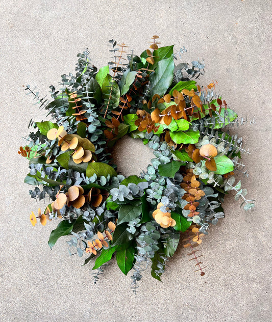 Wreath for Front Door Decor, Preserved, Baby, Eucalyptus, Salal, Christmas, New year, Winter, Birthday,Long Lasting Everlasting.