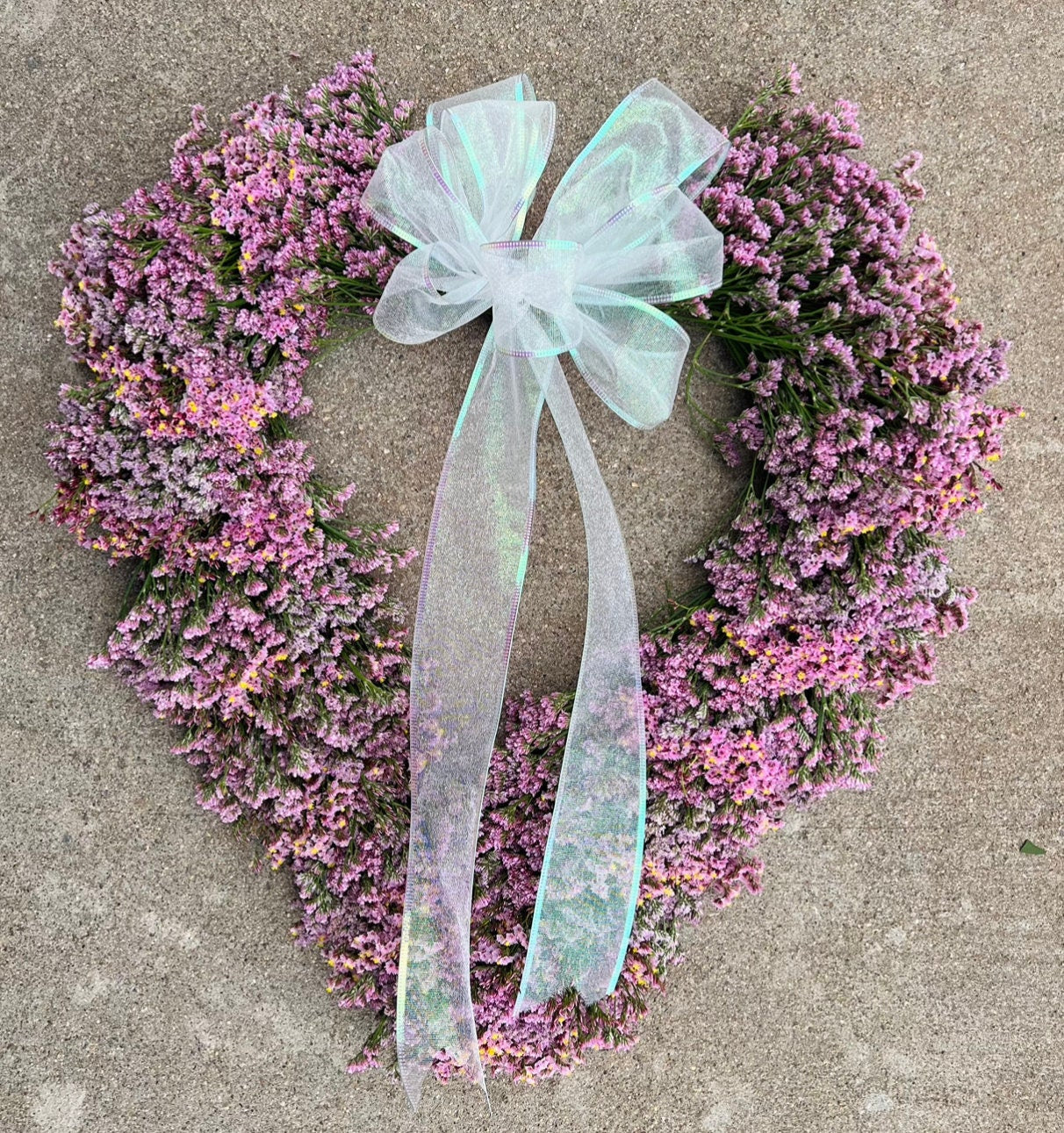 REAL FRESH Pink Limonium Misty Heart Wreath, Home Decor, Wreath Porch Decor, Wedding, Birthday Gift, Aromatic, Winter, New year, Christmas