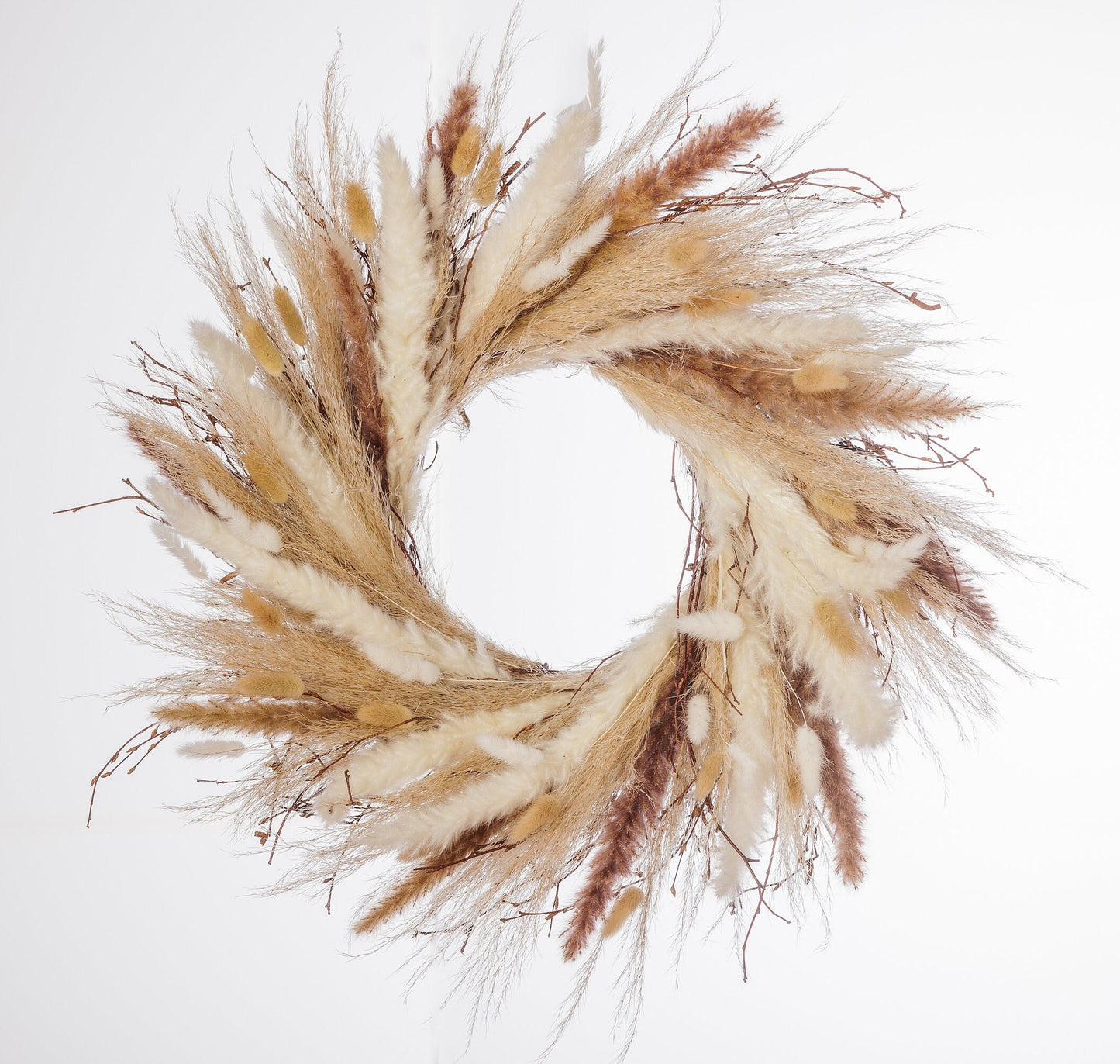 Wreath for Front Door Decor, Natural Dried Real Touch Indoors, Outdoors, Birthday Gift House Warming Wedding.