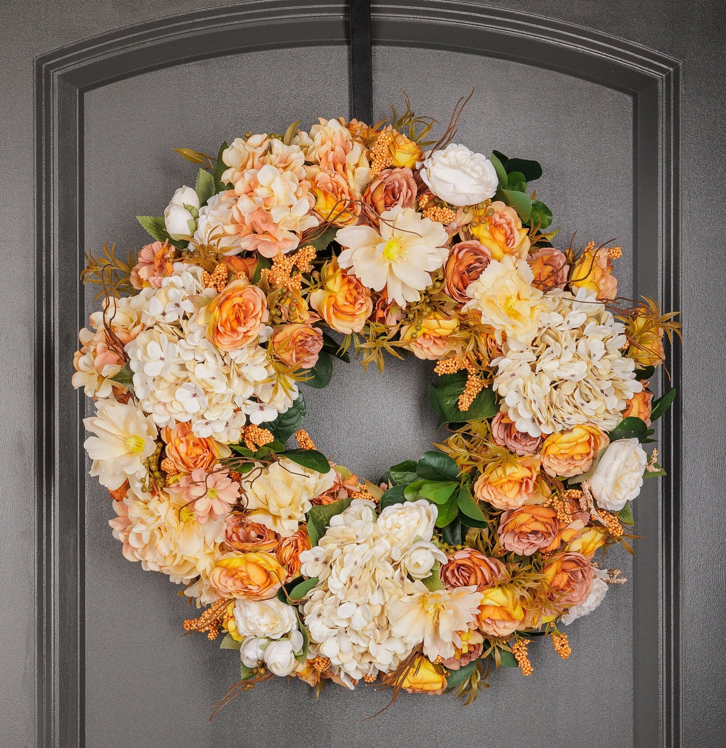 Wreath for Front Door Decor, Fall, Halloween, Faux Artificial Real Touch Indoors, Outdoors,Christmas, Birthday Gift, House Warming, Wedding