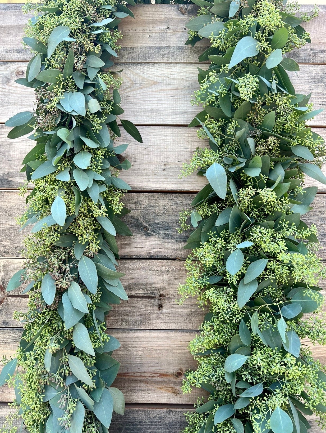 Fresh Seeded eucalyptus garland wedding decoration centerpiece table runner mantel summer decor mantel, Table, Arrangment Chritmas New year